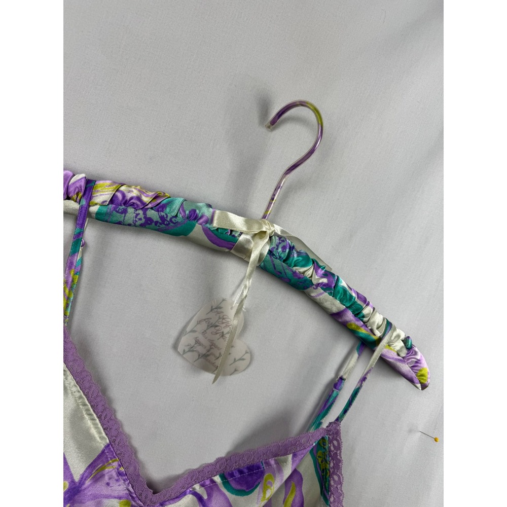 Valerie Stevens Butterfly Robe & Nightgown Set Womens XL Purple Satin Loungewear - Picture 9 of 12